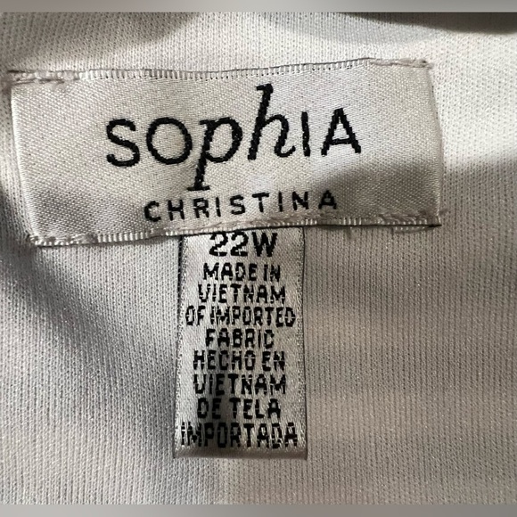 Women's "Sofia Christina" Black Striped Sleeveless Jersey Sheath Dress; Size 22W - Picture 5 of 6